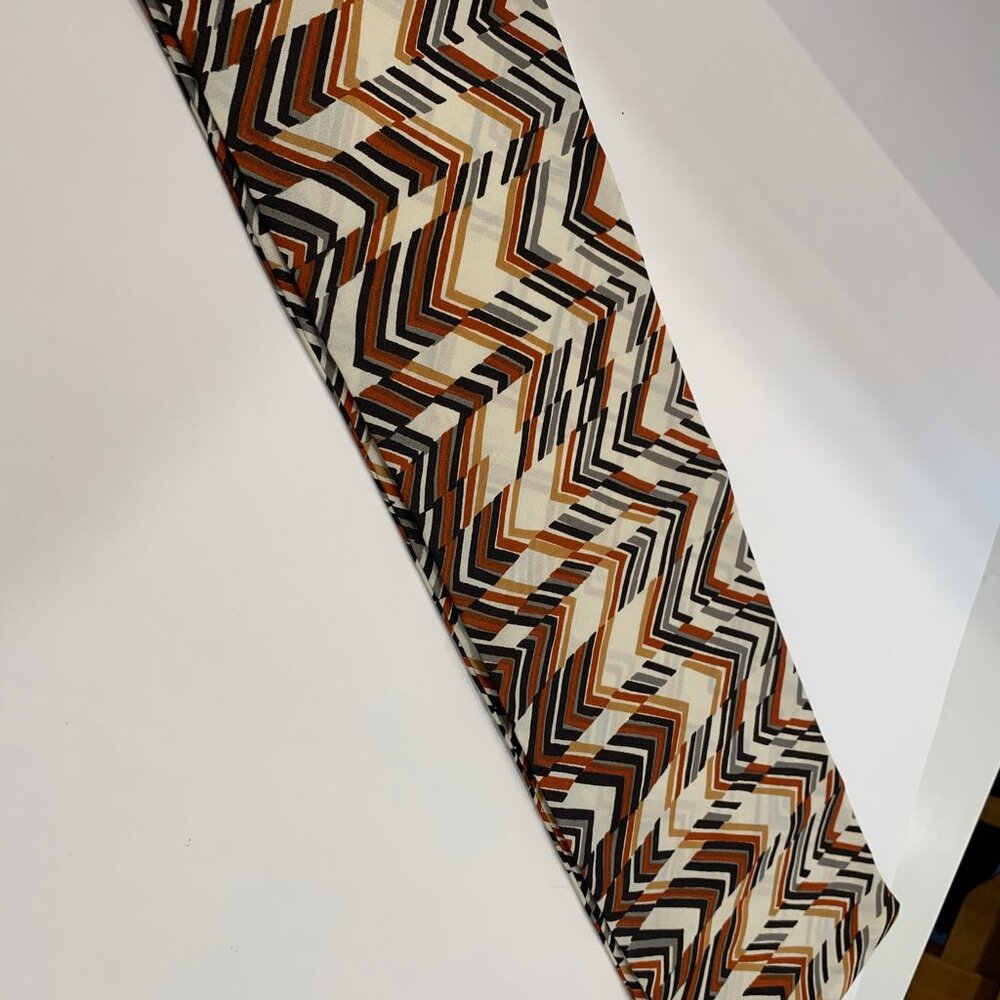 VTG Rectangular Fashion Scarf EUC Multicolor Chevron 60s 70s Retro Look - Picture 2 of 6